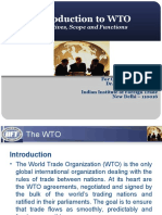 Introduction To WTO: Objectives, Scope and Functions