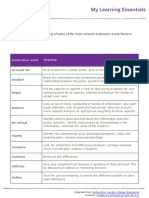 My Learning Essentials: Nstruction Words