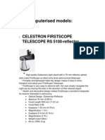 NON Computerised Models:: Celestron Firstscope TELESCOPE RS 5100-Reflector