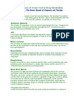 A Dictionary of Terms Used in Drug Metabolism