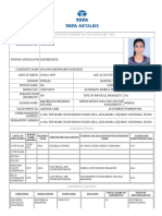 Application Summary For Tata Metaliks - 2021