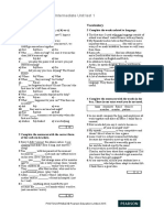 Intermediate Unit Test 1: Grammar Vocabulary