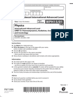 Edexcel IAL Physics Unit 5 October 2021 Question Paper