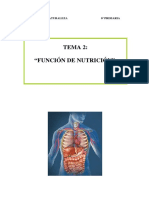 Tema 2: "Función de Nutrición".: Ciencias de La Naturaleza 6º Primaria