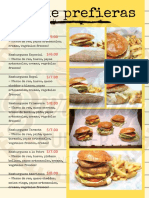 Yellow Fast Food Restaurant Menu