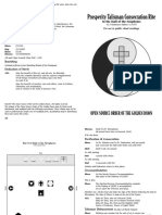 Prosperity Talisman Consecration Rite: Open Source Order of The Golden Dawn