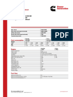 Model: Frequency: Fuel Type: C150 D5 50 Diesel: Generator Set Data Sheet