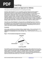 Science in Coaching: Resource: Constraints Led Approach For Athletes