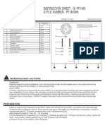 Instruction Sheet Is Pf1405 - Style Number Pf1405Bn:: Package Contents