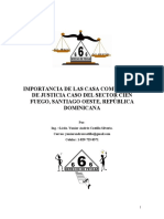 Importancia de Las Casa Comunitaria de Justicia Caso Del Sector Cien Fuegos