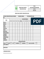 Formato de Registro y Verificacion de Plagas