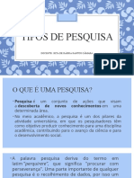 Tipos de Pesquisa