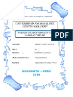 Normas de Seguridad Del Laboratorio de Fisicoquimica