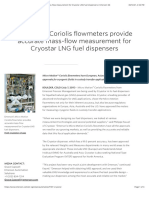 Emerson's Coriolis Flowmeters Provide Accurate Mass-Flow Measurement For Cryostar LNG Fuel Dispensers