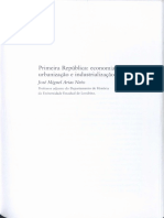 PRIMEIRA REPUBLICA, ECONOMIA CAFEEIRA, URBANIZAÇÃO E INDUSTRIALIZAÇÃO. NETO, José Miguel Arias.