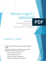 Bahasa Inggris I Tutorial 1