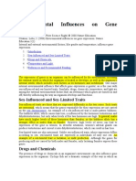 Environmental Influences On Gene Expression