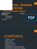 Industrial Training Presentation: (Cold Rolled Coils)