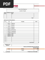 Expenses Reimbursement Form: Details of Advance Received