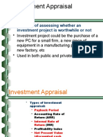 Investment Appraisal: A Means of Assessing Whether An Investment Project Is Worthwhile or Not