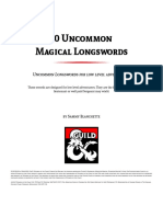 20 Uncommon Magical Longswords - Print Friendly