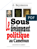 Le Sous Developpement Politique Au Cameroun