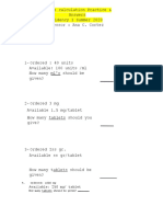 Calculation Questions and Answers Review