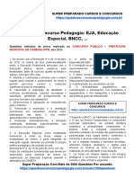 32 Questões Concurso Pedagogia EJA, Educação Especial, BNCC