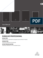 Eurolive Professional: User Manual