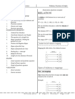 Coordinate Geometry, Relations, Functions, Graphs and Variations