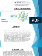 Hospital Management System: Department of Computer Science Engineering