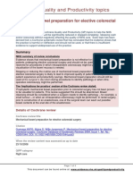 Mechanical Bowel Preparation For Elective Colorectal Surgery