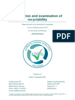 Verification and Examination of Recyclability - Revision 4.0