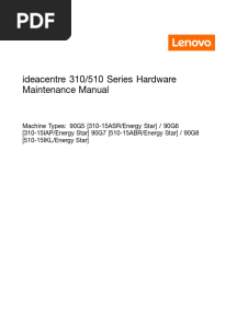 Ideacentre 310/510 Maintenance Manual