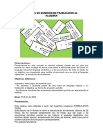 Cadena de Dominós de Traducción Al Algebra: Observaciones