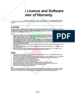 Software Application License and Software Disclaimer of Warranty