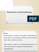 Introduction To Clinical Pharmacy