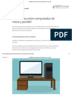 Informática Básica - Diferencias Entre Computador de Mesa y Portátil