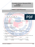 International Foundation Science Olympiad (IFSO) Class 5: Worksheet - 1