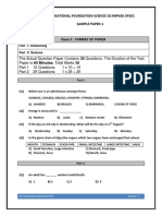 International Foundation Science Olympaid (Ifso) Sample Paper-1