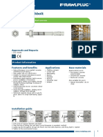 Rawlplug XPT Throughbolt Technical Datasheet