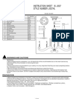 Instruction Sheet Is Ji537 - Style Number Ji537Hl:: Package Contents