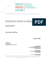 96490a - The South African Gambling Industry - April 2020