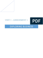 Exploring Business: Unit 1 - Assignment 1