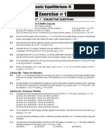 Part - I: Subjective Questions: Section (A) : Buffer Solution & Buffer Capacity