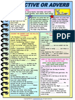 Adjective or Adverb Worksheet With Grammar Explanation