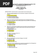 Review Questions For PRC Lea As of 25dec2019