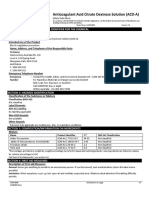 Anticoagulant Acid Citrate Dextrose Solution (ACD-A) : Section 1: Product Identifier & Identifier For The Chemical