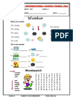 Weather and Season Worksheet