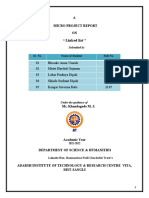 Linked List: A Micro Project Report ON " "